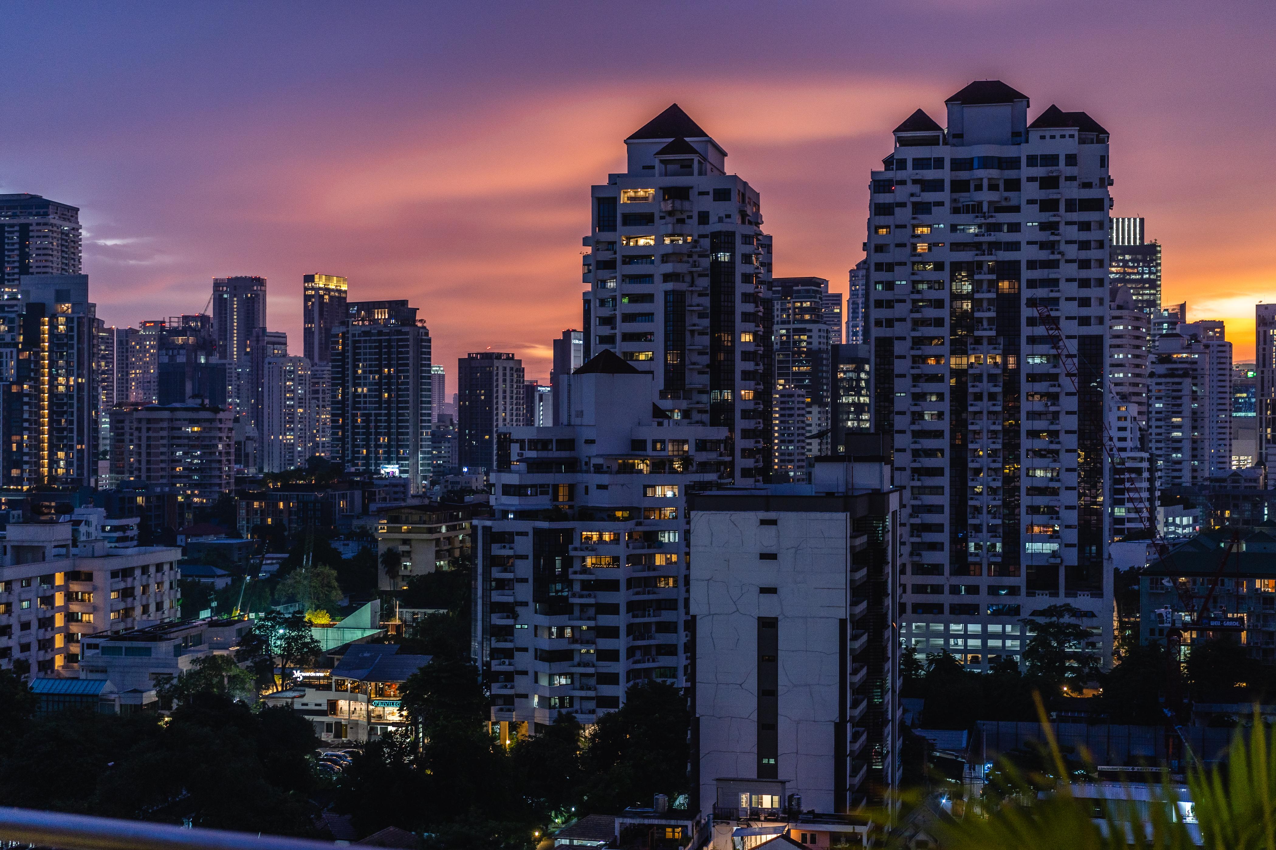 Muu Bangkok, Small Luxury Hotels Of The World Exterior photo Sunset view of the residential area